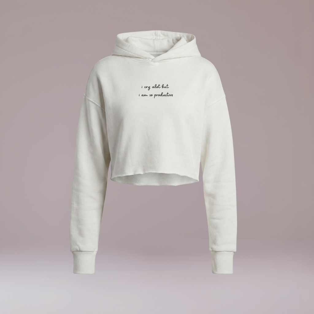 I am so productive Cropped Hoodie