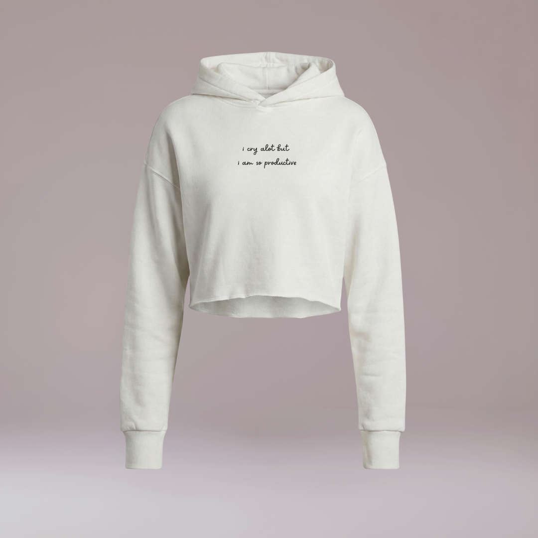 I am so productive Cropped Hoodie
