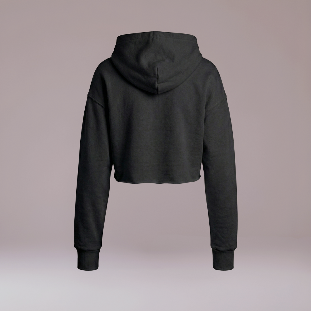 Too Glam To Give A Damn Cropped Hoodie